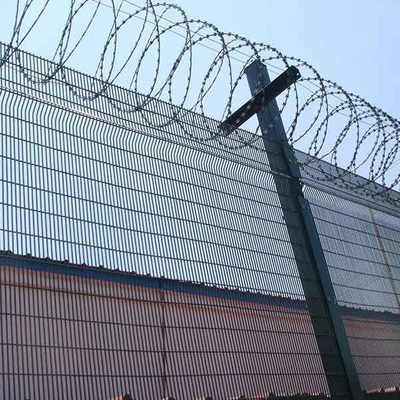 Welded Wire Mesh Anti Climb 358 High Security Fence For Prison