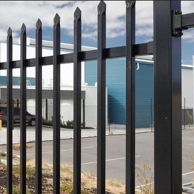 Galvanized Steel W Pale Security Palisade Fence Wrought Iron 1.8m