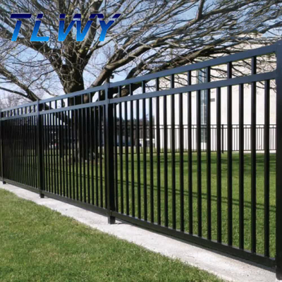 Galvanized Steel W Pale Security Palisade Fence Wrought Iron 1.8m